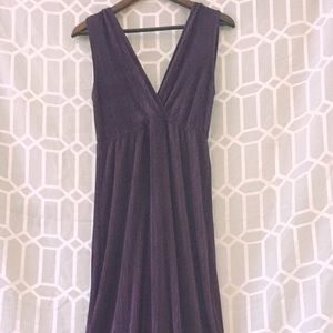 V-neck purple maxi dress